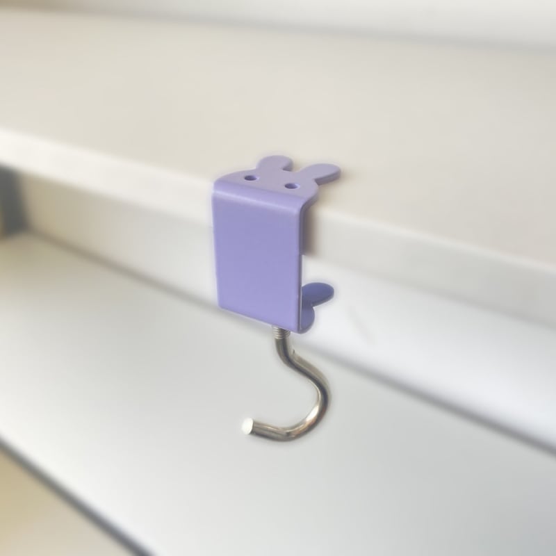 Hao Ming željezni držač za torbu za stol – uklonjivi, držač na rubu stola, jedan kuk, moderni jednostavan stil, nosivost iznad 30 kg