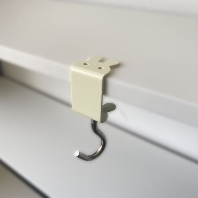 Hao Ming željezni držač za torbu za stol – uklonjivi, držač na rubu stola, jedan kuk, moderni jednostavan stil, nosivost iznad 30 kg