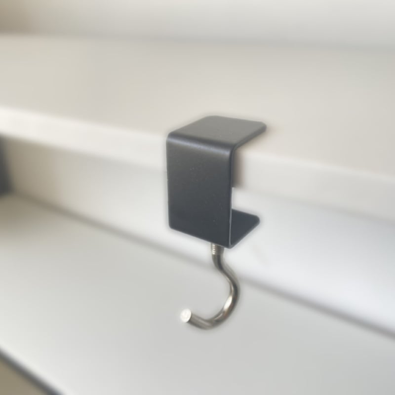 Hao Ming željezni držač za torbu za stol – uklonjivi, držač na rubu stola, jedan kuk, moderni jednostavan stil, nosivost iznad 30 kg