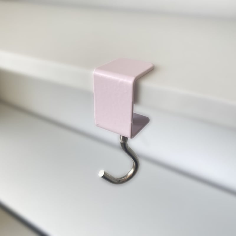 Hao Ming željezni držač za torbu za stol – uklonjivi, držač na rubu stola, jedan kuk, moderni jednostavan stil, nosivost iznad 30 kg