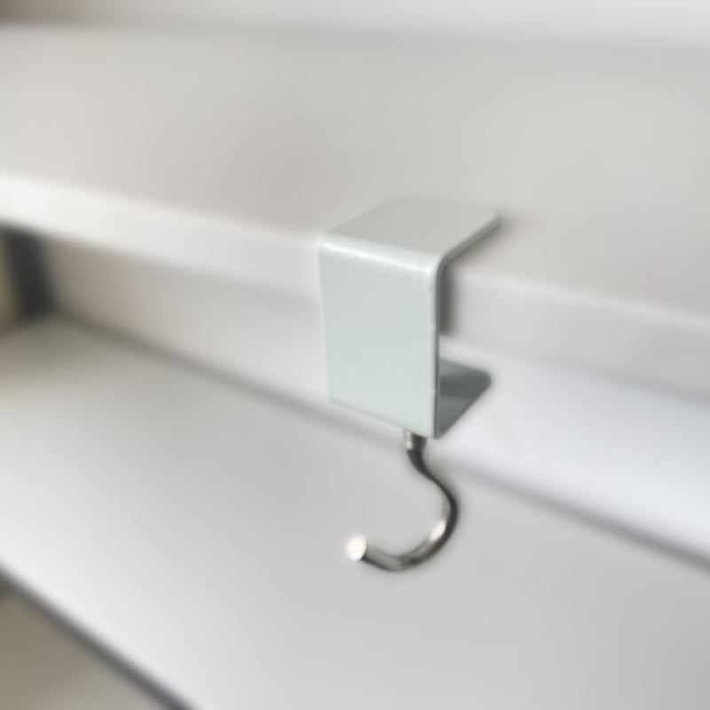 Hao Ming željezni držač za torbu za stol – uklonjivi, držač na rubu stola, jedan kuk, moderni jednostavan stil, nosivost iznad 30 kg