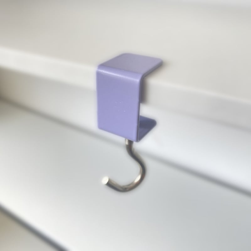 Hao Ming željezni držač za torbu za stol – uklonjivi, držač na rubu stola, jedan kuk, moderni jednostavan stil, nosivost iznad 30 kg