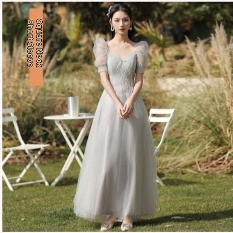 Haljina za djeverušu - Jesenska elegancija 2025, srednja duljina, bez rukava, kineski stil, književno retro