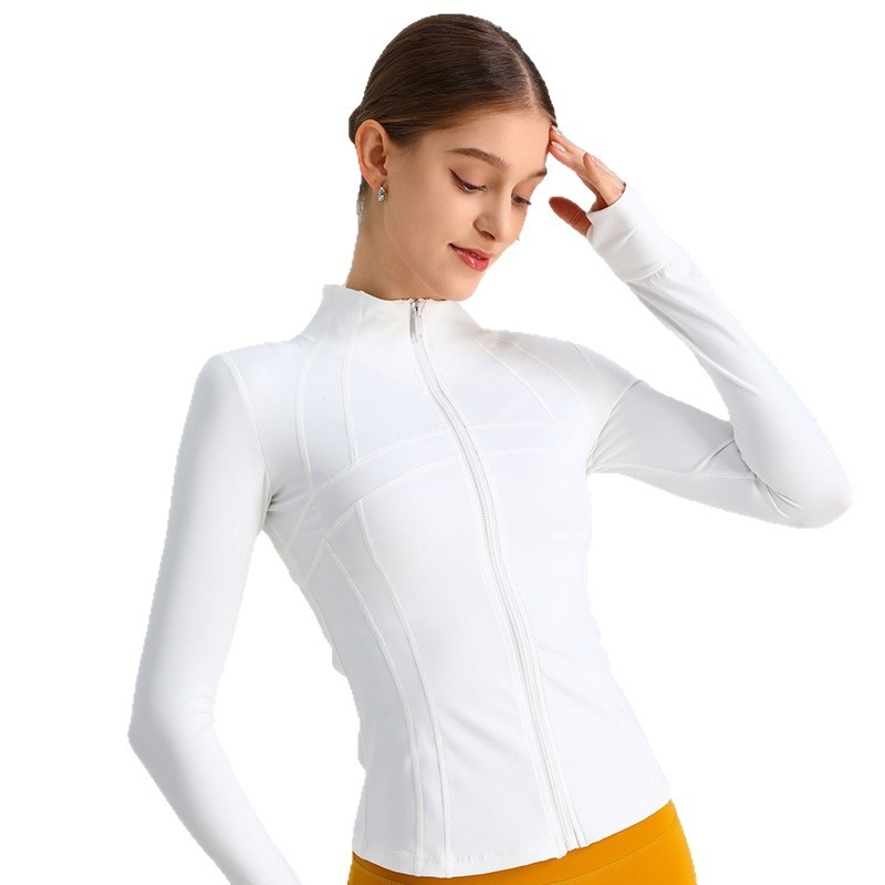 Ženska joga jakna, dugi rukav, široki kroj, materijal nylon/spandeks 80/20, odvodi vlagu