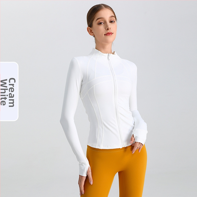 Ženska joga jakna, dugi rukav, široki kroj, materijal nylon/spandeks 80/20, odvodi vlagu