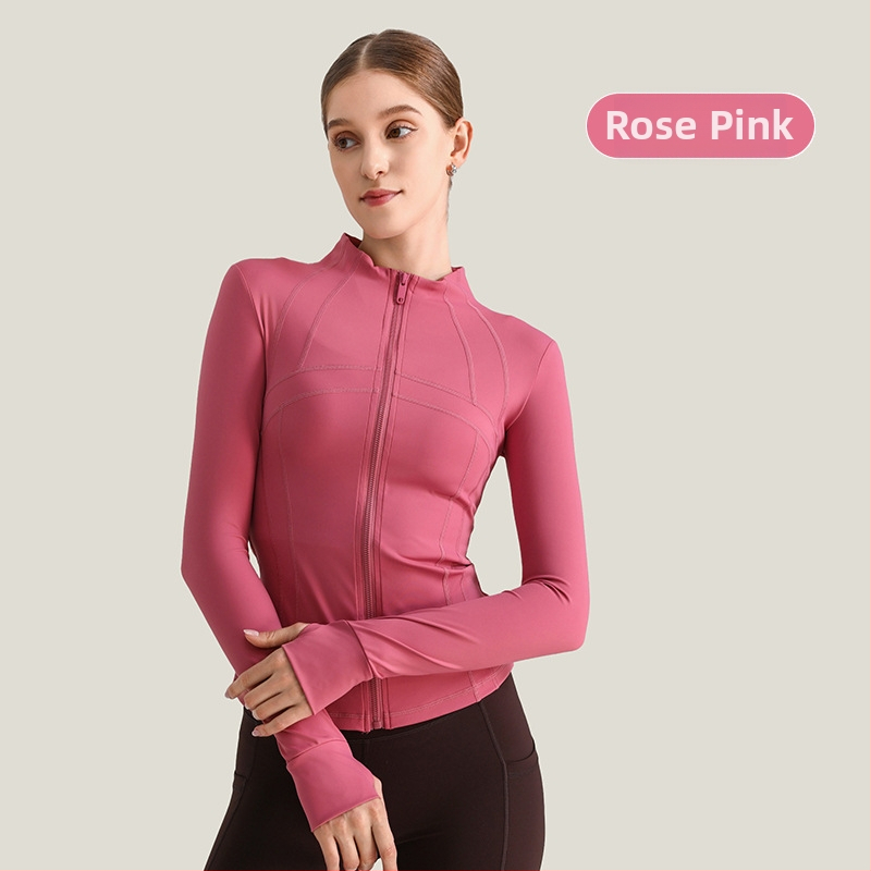 Ženska joga jakna, dugi rukav, široki kroj, materijal nylon/spandeks 80/20, odvodi vlagu