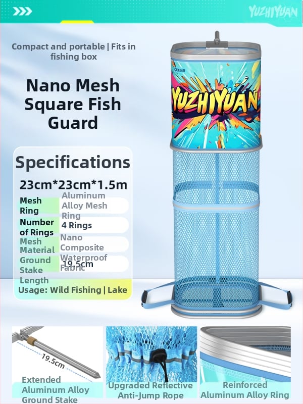 Mrežasta torba za ribolov za divlji ribolov, brzo sušeća torba za živu ribu za male ribe