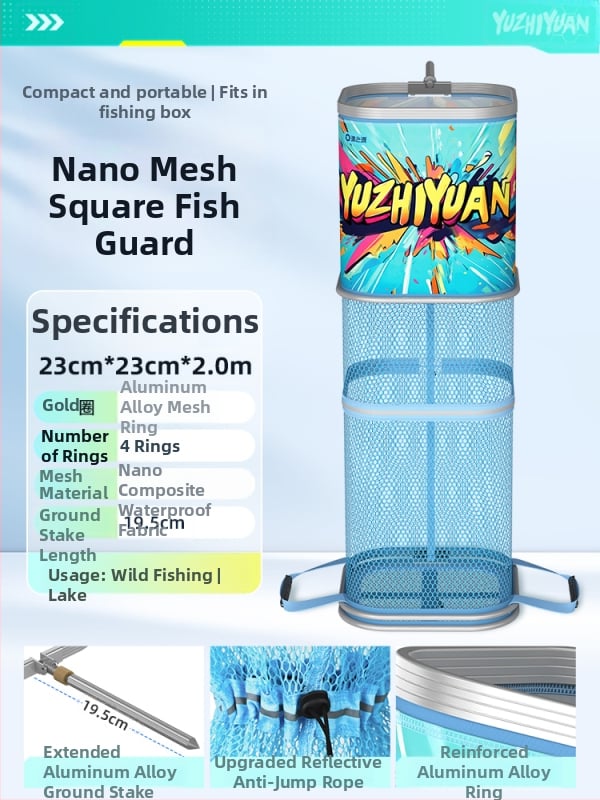 Mrežasta torba za ribolov za divlji ribolov, brzo sušeća torba za živu ribu za male ribe