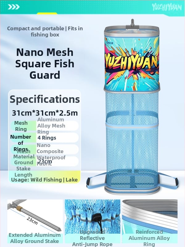 Mrežasta torba za ribolov za divlji ribolov, brzo sušeća torba za živu ribu za male ribe