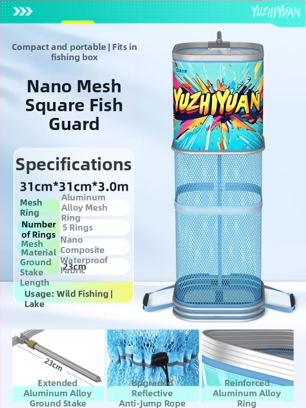 Mrežasta torba za ribolov za divlji ribolov, brzo sušeća torba za živu ribu za male ribe