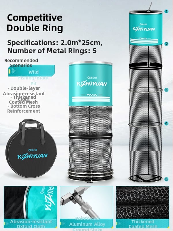 Mrežasta torba za ribolov za divlji ribolov, brzo sušeća torba za živu ribu za male ribe