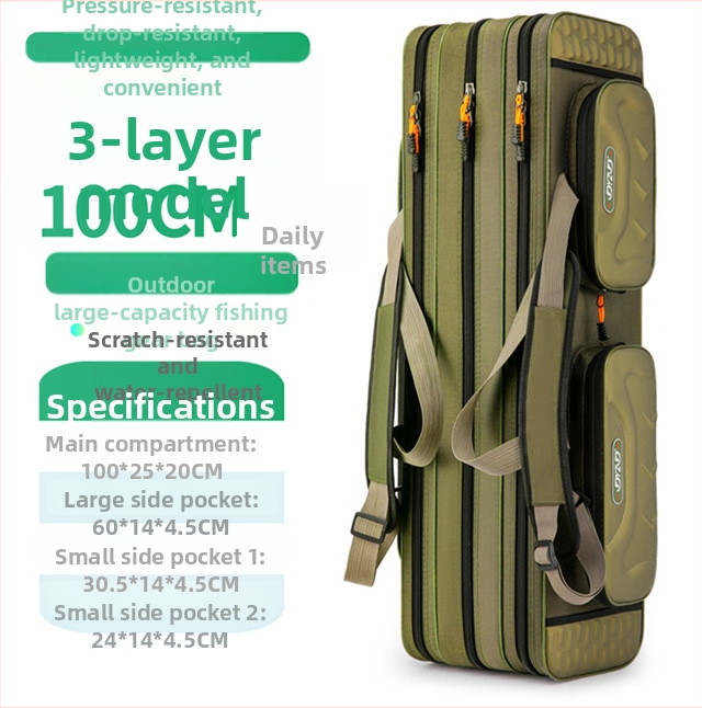 Морска риболовна чанта от Fishing Position, водоустойчива и многофункционална, изработена от дебел Oxford плат, за пренасяне на риболовна линия, въдица и макара.