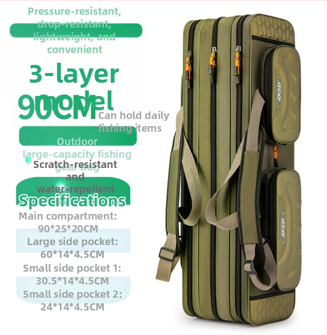 Морска риболовна чанта от Fishing Position, водоустойчива и многофункционална, изработена от дебел Oxford плат, за пренасяне на риболовна линия, въдица и макара.