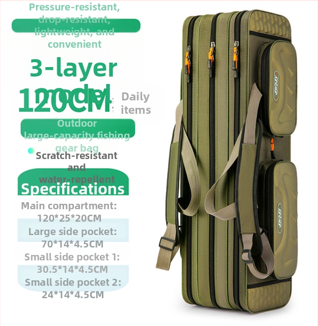 Морска риболовна чанта от Fishing Position, водоустойчива и многофункционална, изработена от дебел Oxford плат, за пренасяне на риболовна линия, въдица и макара.
