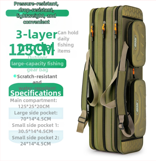 Морска риболовна чанта от Fishing Position, водоустойчива и многофункционална, изработена от дебел Oxford плат, за пренасяне на риболовна линия, въдица и макара.