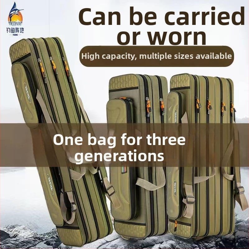 Морска риболовна чанта от Fishing Position, водоустойчива и многофункционална, изработена от дебел Oxford плат, за пренасяне на риболовна линия, въдица и макара.