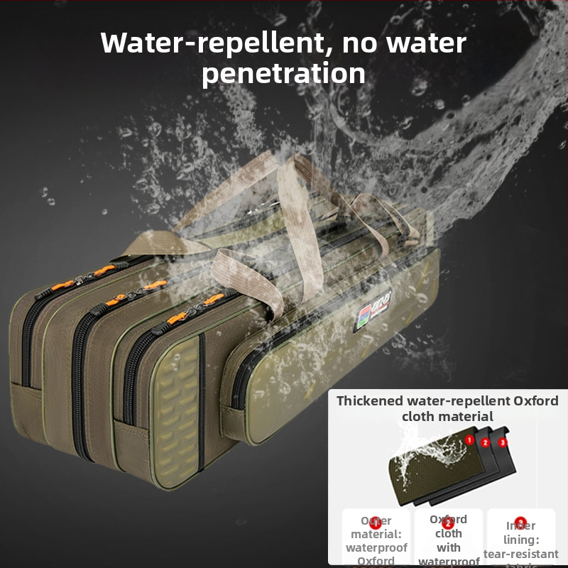 Морска риболовна чанта от Fishing Position, водоустойчива и многофункционална, изработена от дебел Oxford плат, за пренасяне на риболовна линия, въдица и макара.