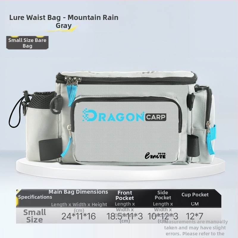 Torba za morski ribolov, najlon, držač štapa i role, višenamjenska pojasna torba, nije vodootporna