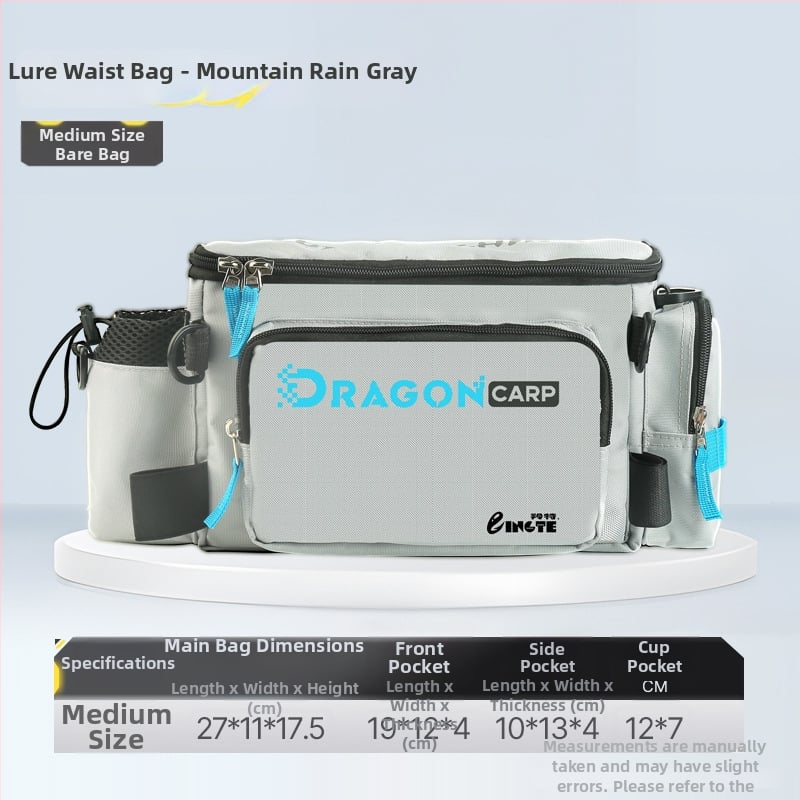 Torba za morski ribolov, najlon, držač štapa i role, višenamjenska pojasna torba, nije vodootporna