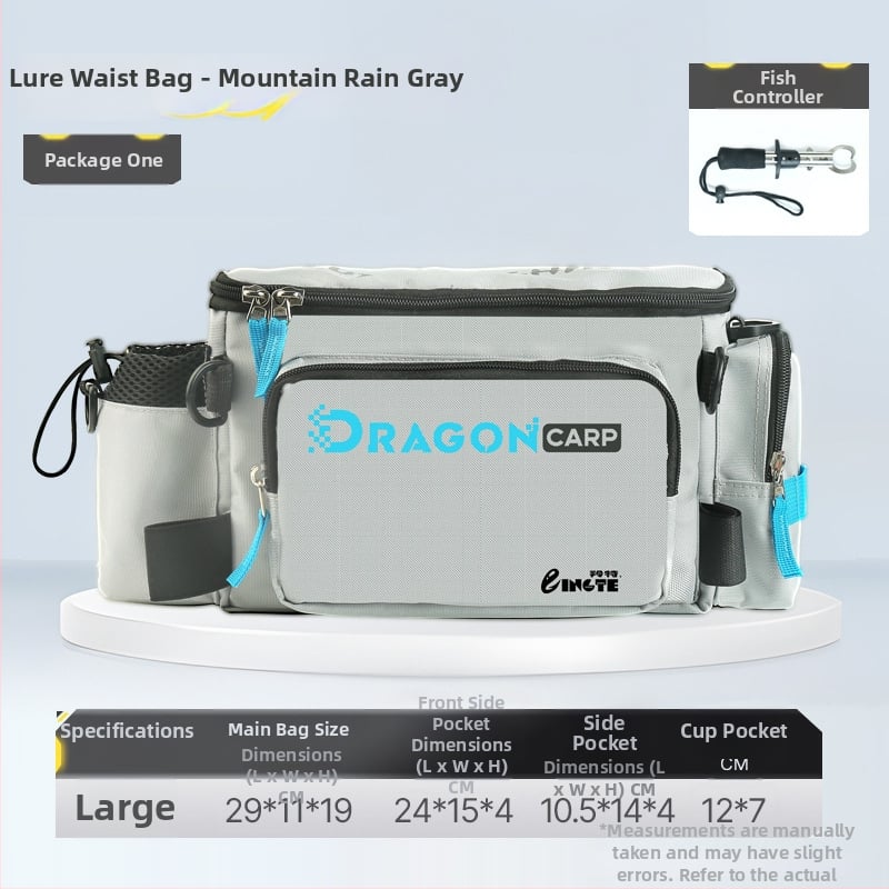 Torba za morski ribolov, najlon, držač štapa i role, višenamjenska pojasna torba, nije vodootporna