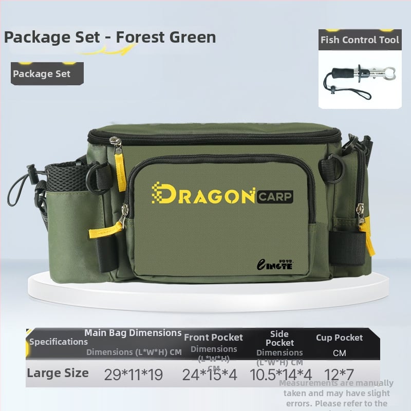 Torba za morski ribolov, najlon, držač štapa i role, višenamjenska pojasna torba, nije vodootporna