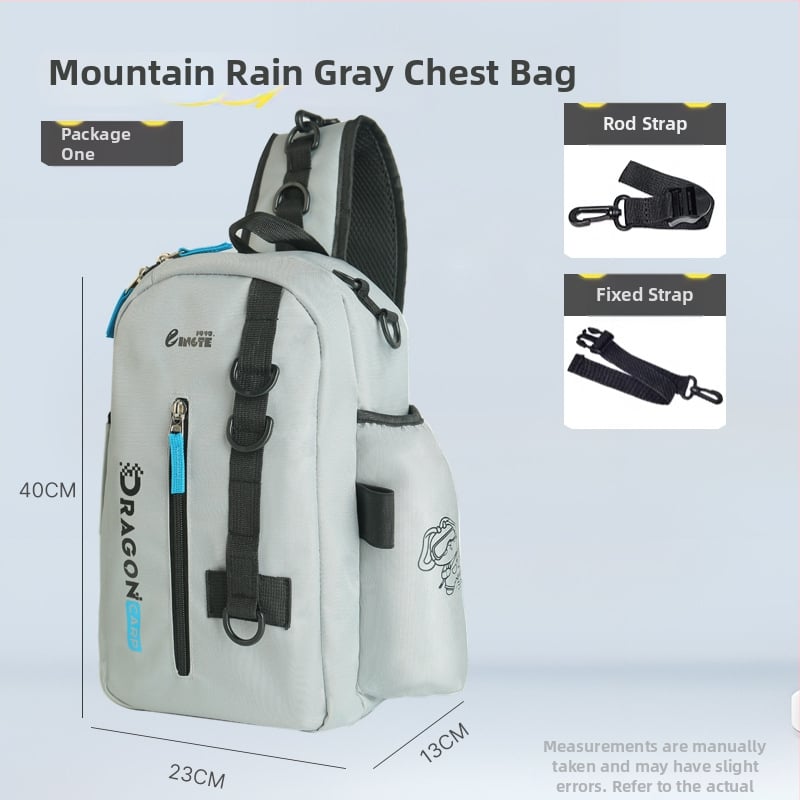 Torba za morski ribolov, najlon, držač štapa i role, višenamjenska pojasna torba, nije vodootporna