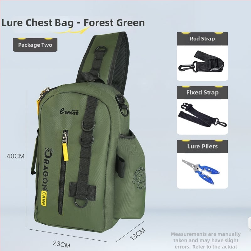 Torba za morski ribolov, najlon, držač štapa i role, višenamjenska pojasna torba, nije vodootporna