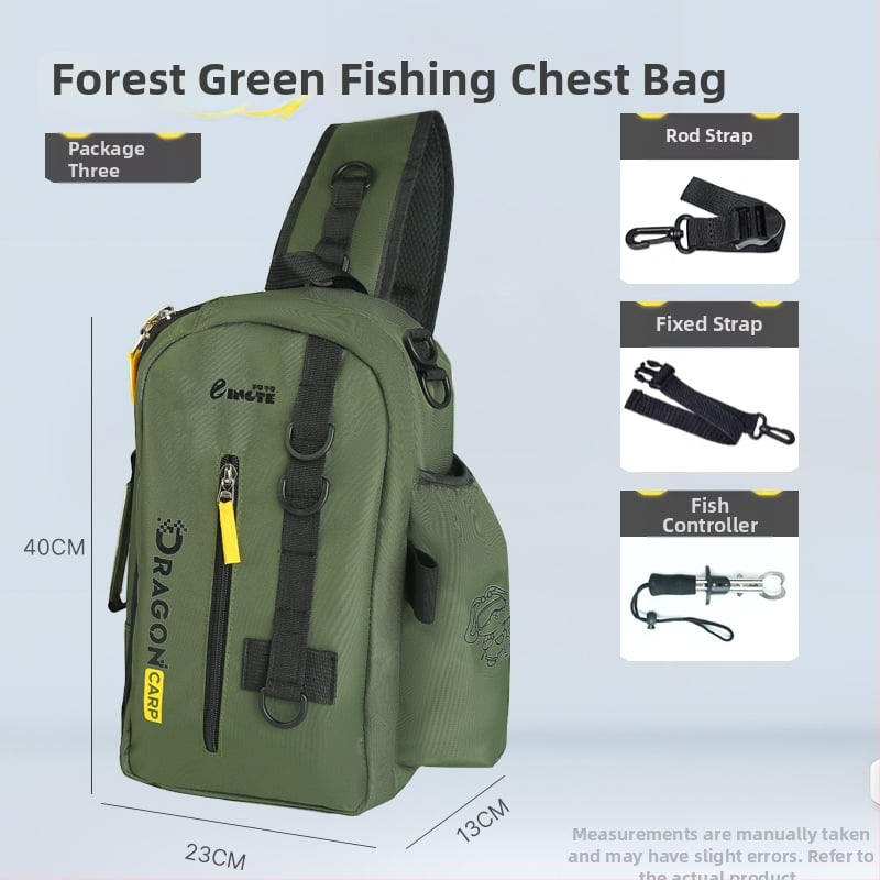 Torba za morski ribolov, najlon, držač štapa i role, višenamjenska pojasna torba, nije vodootporna