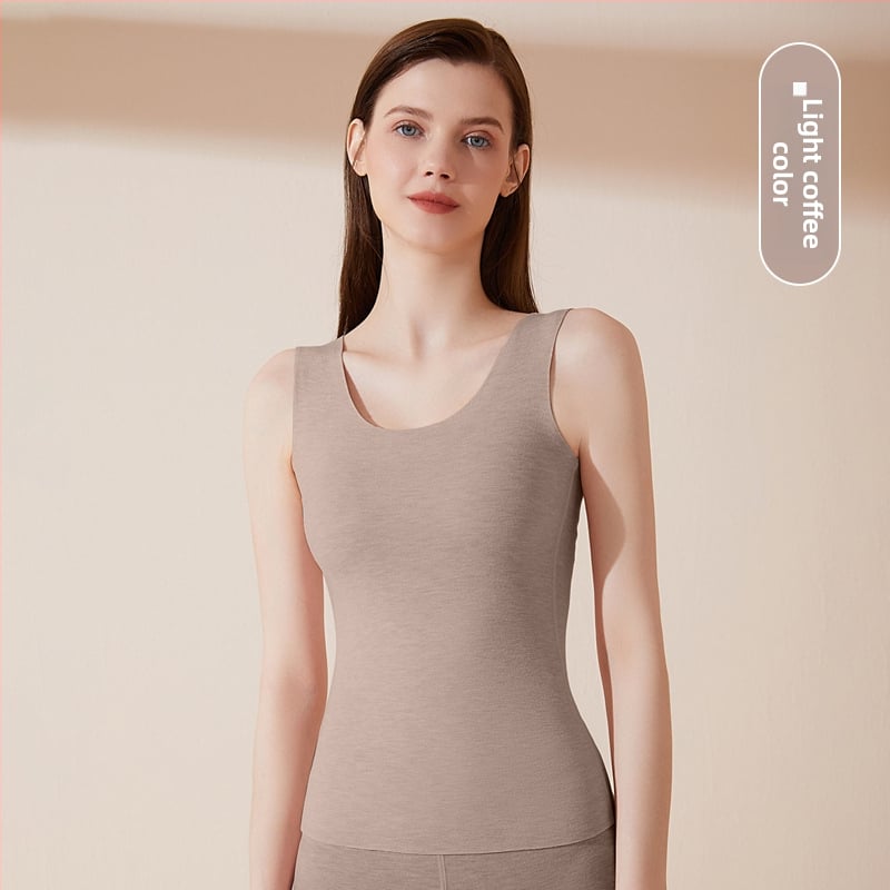 Ženski sezonski termalni osnovni set za jesen-zimu: kašmir-svilena tkanina, flis podstava, dvostruki sloj, kapuljača, antibakterijski