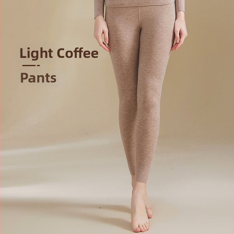 Ženski sezonski termalni osnovni set za jesen-zimu: kašmir-svilena tkanina, flis podstava, dvostruki sloj, kapuljača, antibakterijski