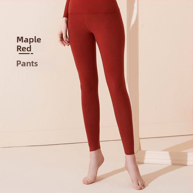 Ženski sezonski termalni osnovni set za jesen-zimu: kašmir-svilena tkanina, flis podstava, dvostruki sloj, kapuljača, antibakterijski