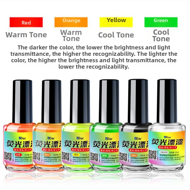 Mengda fluorescencijska boja za plovke — vodootporna, reflektirajuća, od plastike