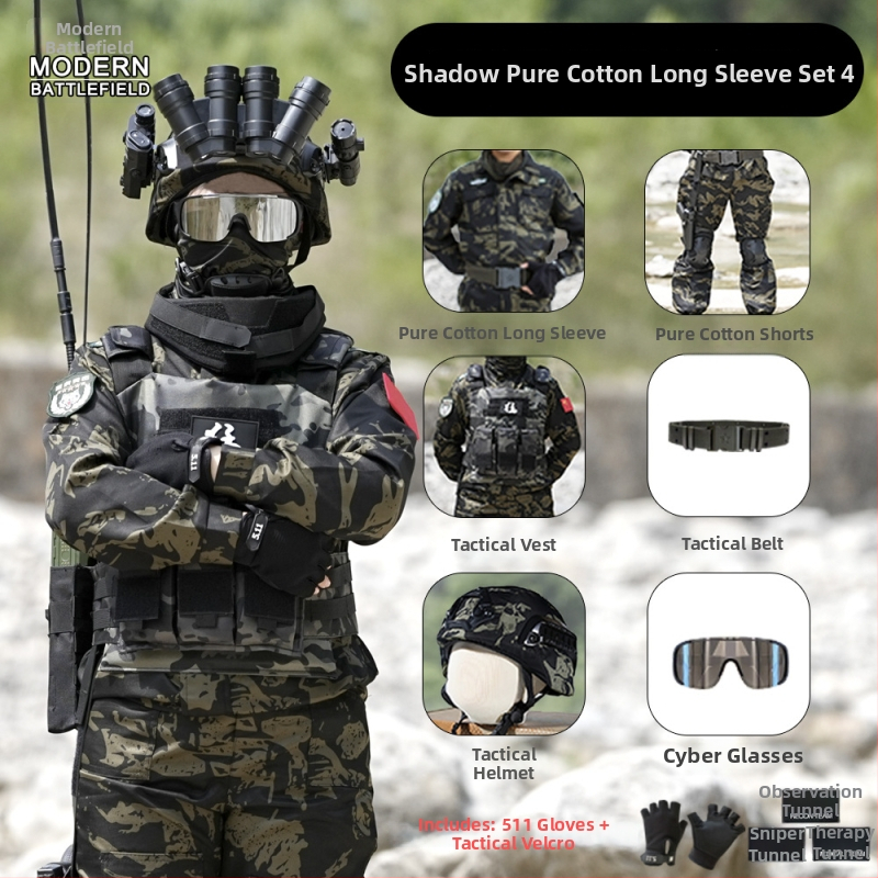 Vaikų taktinė liemenė su kamufližu, 100% medvilnė, greitai džiūsta, kvėpuojanti, atspari dėvėjimuisi, universali