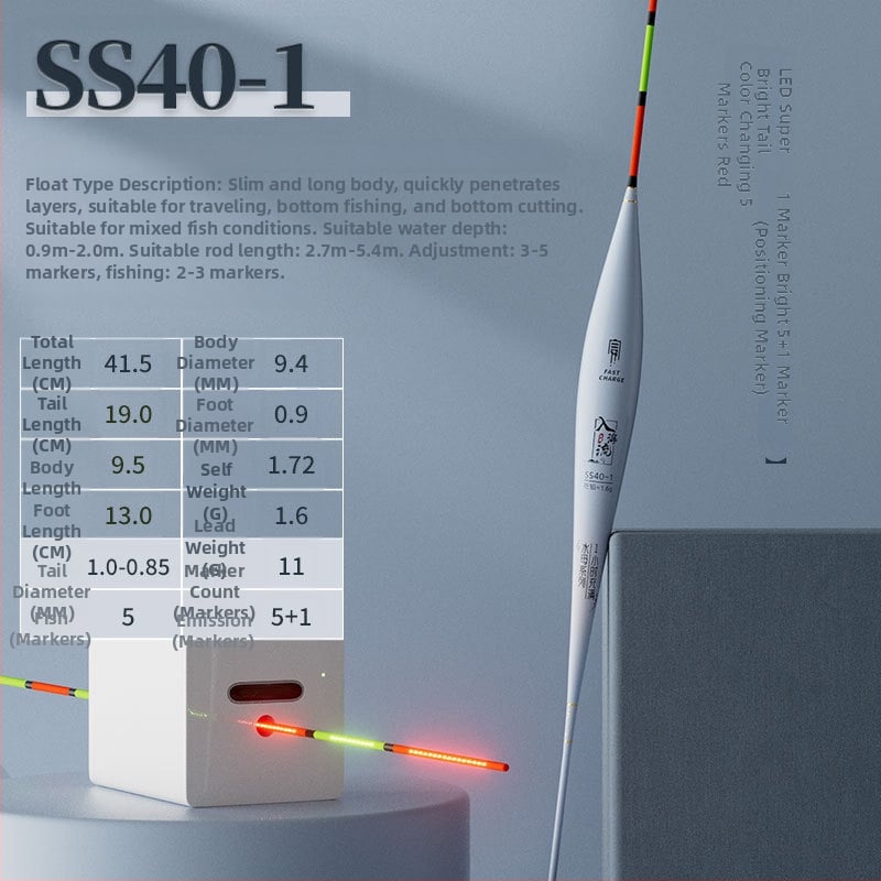 Вертикален поплавък за риболов, марка Into the sea, композитен материал