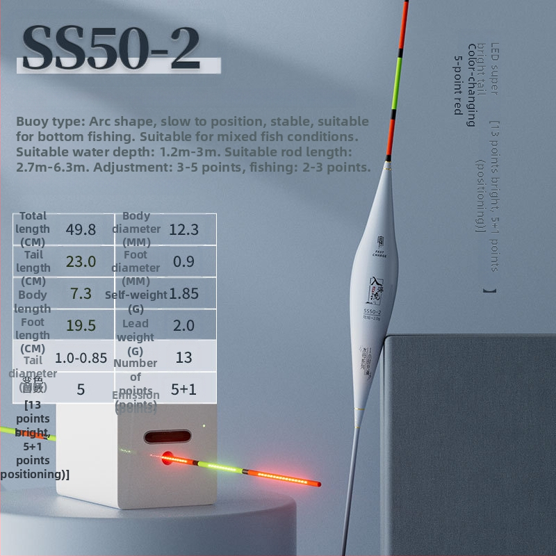 Вертикален поплавък за риболов, марка Into the sea, композитен материал