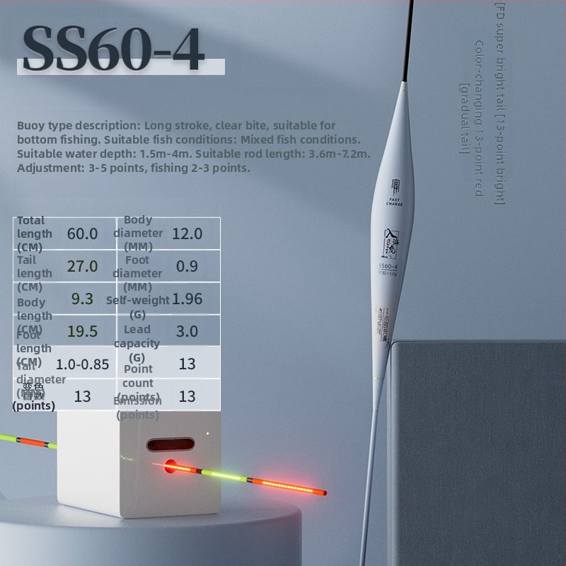 Вертикален поплавък за риболов, марка Into the sea, композитен материал