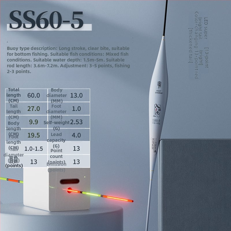 Вертикален поплавък за риболов, марка Into the sea, композитен материал