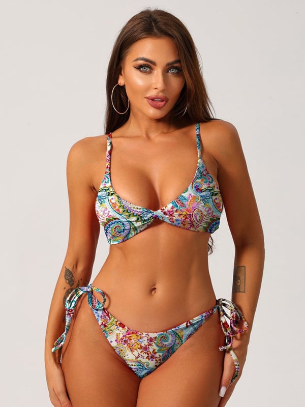 Moterų dvigubo audinio bikinis, vientisos spalvos, be nugaros, su krūties pagalvėle, didelis elastingumas