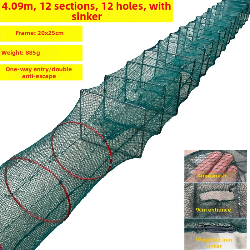 Shensen Zemljana mreža za ribu i škamp – automatsko sklopiva mreža za ribolov, marka Shensen, podrijetlo Kina, lansirano u proljeće 2023