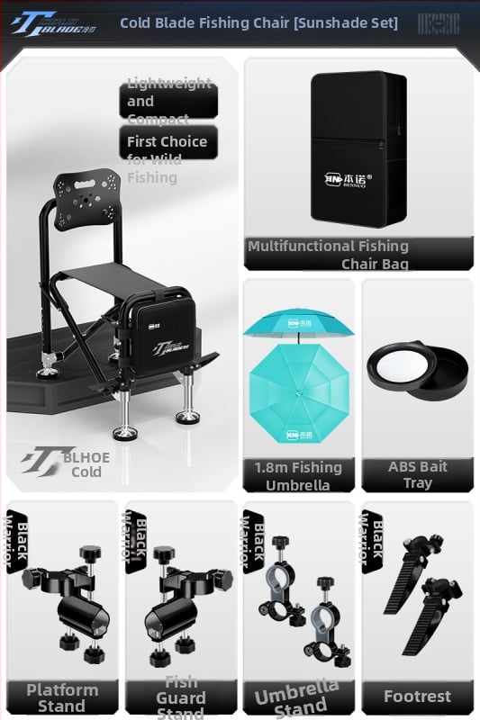 Benno žvejybos kėdė iš aliuminio lydinio, sulankstoma, nešiojama, daugiafunkcinė