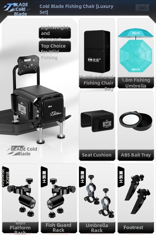 Benno žvejybos kėdė iš aliuminio lydinio, sulankstoma, nešiojama, daugiafunkcinė