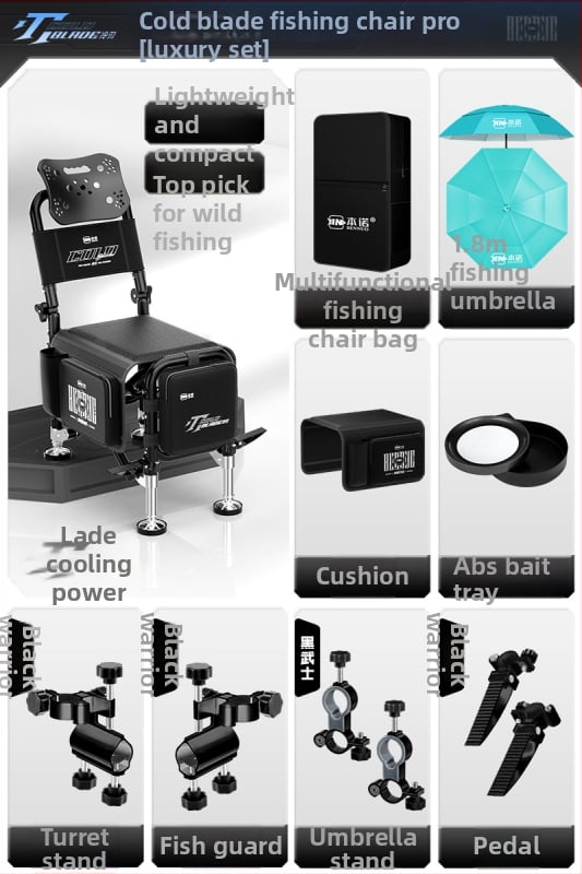 Benno žvejybos kėdė iš aliuminio lydinio, sulankstoma, nešiojama, daugiafunkcinė