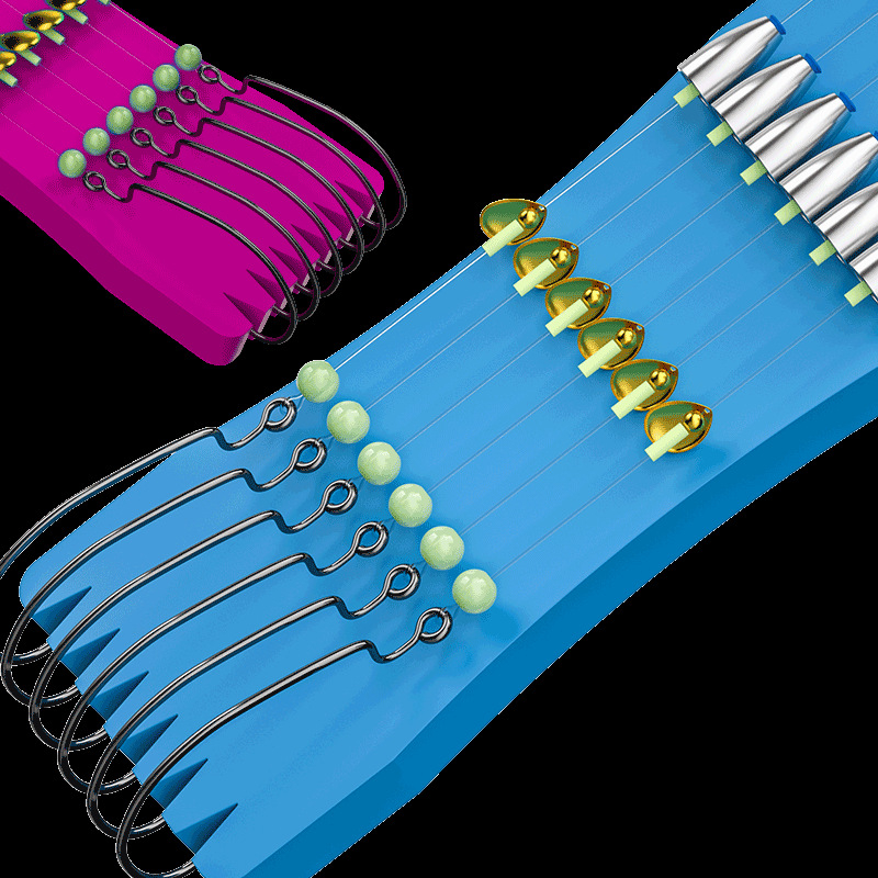 Texas rig žvejybos rinkinys su crank kabliais, švino galva, 1-asis kablis, sujungta linija ir minkštos masalų su T uodega