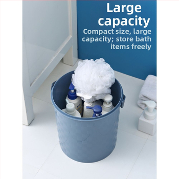 Plastist paksenenud kaasaskantav ämber käepideme ja kaanega koduseks kasutuseks, kalapüügiks, auto pesuks ja hoiustamiseks