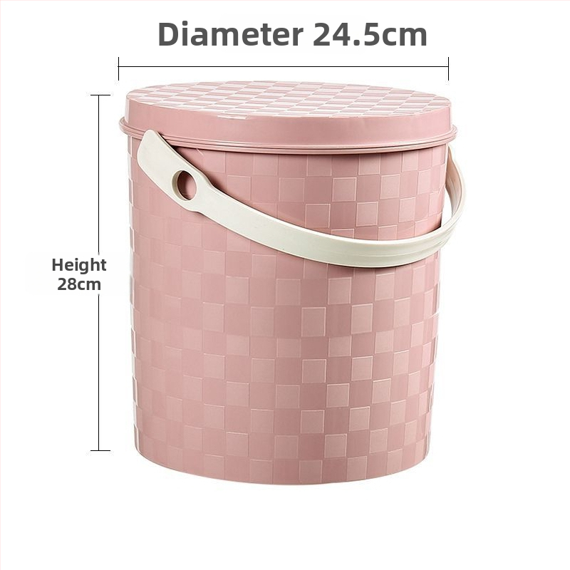 Plastist paksenenud kaasaskantav ämber käepideme ja kaanega koduseks kasutuseks, kalapüügiks, auto pesuks ja hoiustamiseks