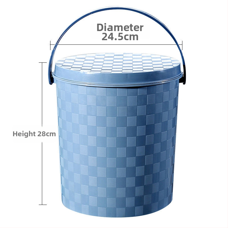 Plastist paksenenud kaasaskantav ämber käepideme ja kaanega koduseks kasutuseks, kalapüügiks, auto pesuks ja hoiustamiseks