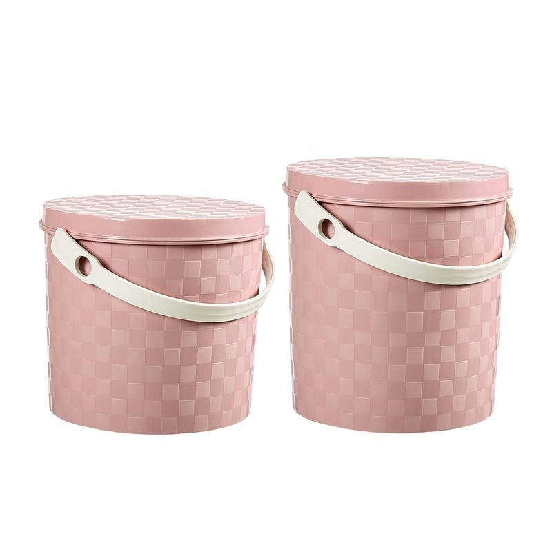 Plastist paksenenud kaasaskantav ämber käepideme ja kaanega koduseks kasutuseks, kalapüügiks, auto pesuks ja hoiustamiseks