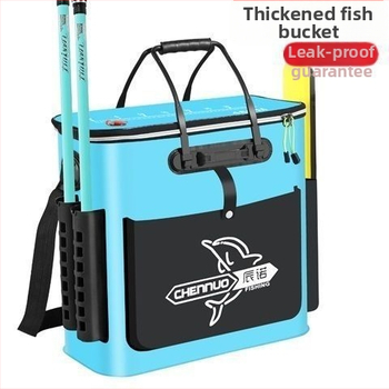 Сгъваема риболовна кофа от дебело EVA със презрамка за рамо за живи риби