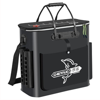 Сгъваема риболовна кофа от дебело EVA със презрамка за рамо за живи риби