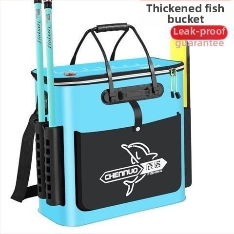 Сгъваема риболовна кофа от дебело EVA със презрамка за рамо за живи риби